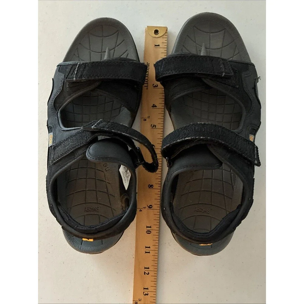 New Balance 404 Sandals SD404BK Adjustable Straps Leather Suede Sporty Hiking 8